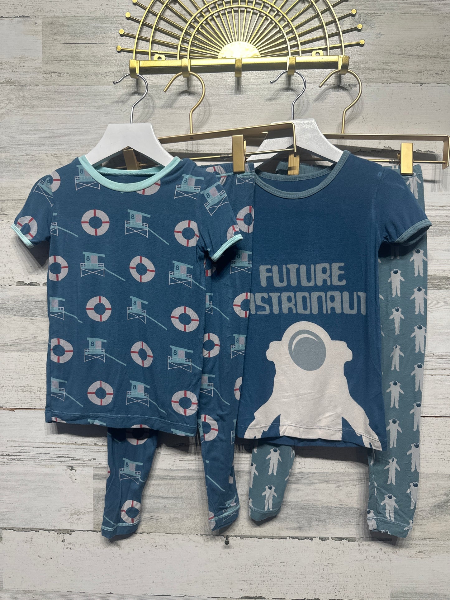 Size 4t Kickee Pants Bamboo Pajama Lot (4 Pieces) - Good Used Condition*