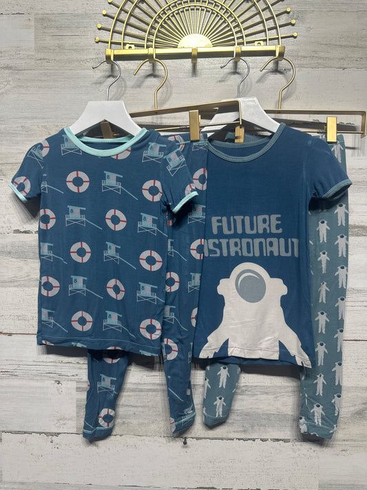 Size 4t Kickee Pants Bamboo Pajama Lot (4 Pieces) - Good Used Condition*