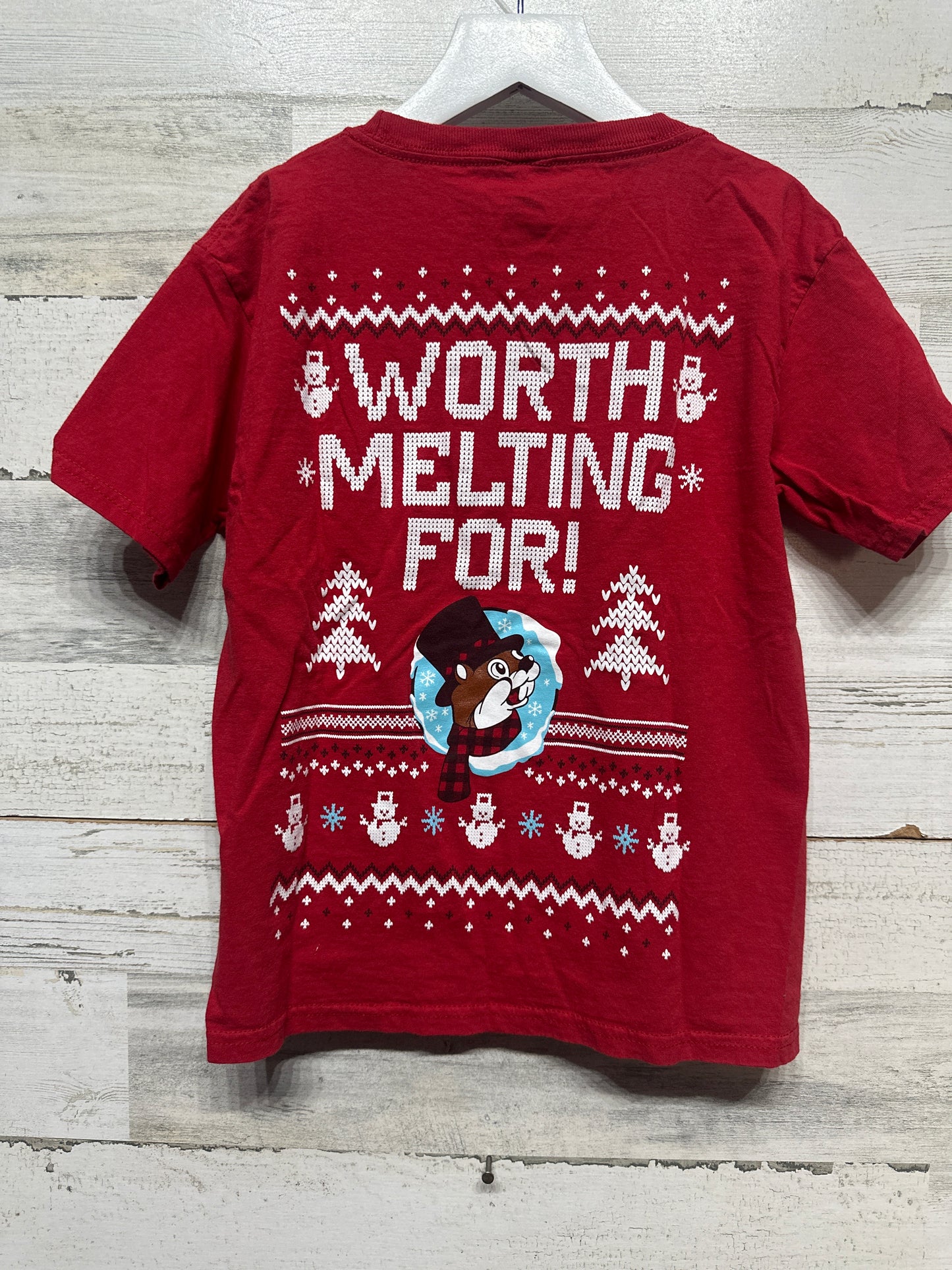 Size Youth Small Buc-ee's Worth Melting For Holiday Shirt - Very Good Used Condition