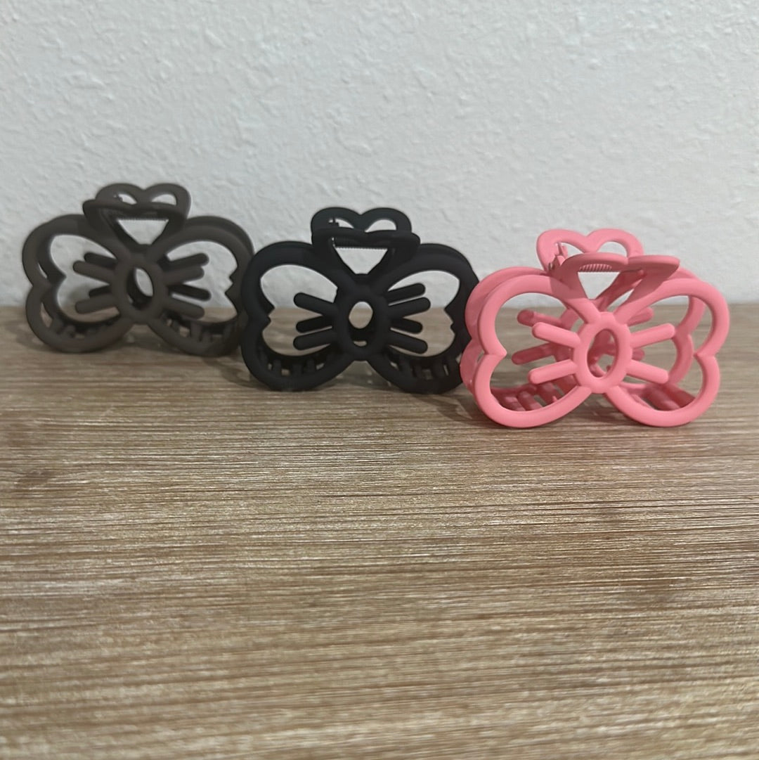 Girls Bow Shape Hair Clip (Set of Three) - New In Bag