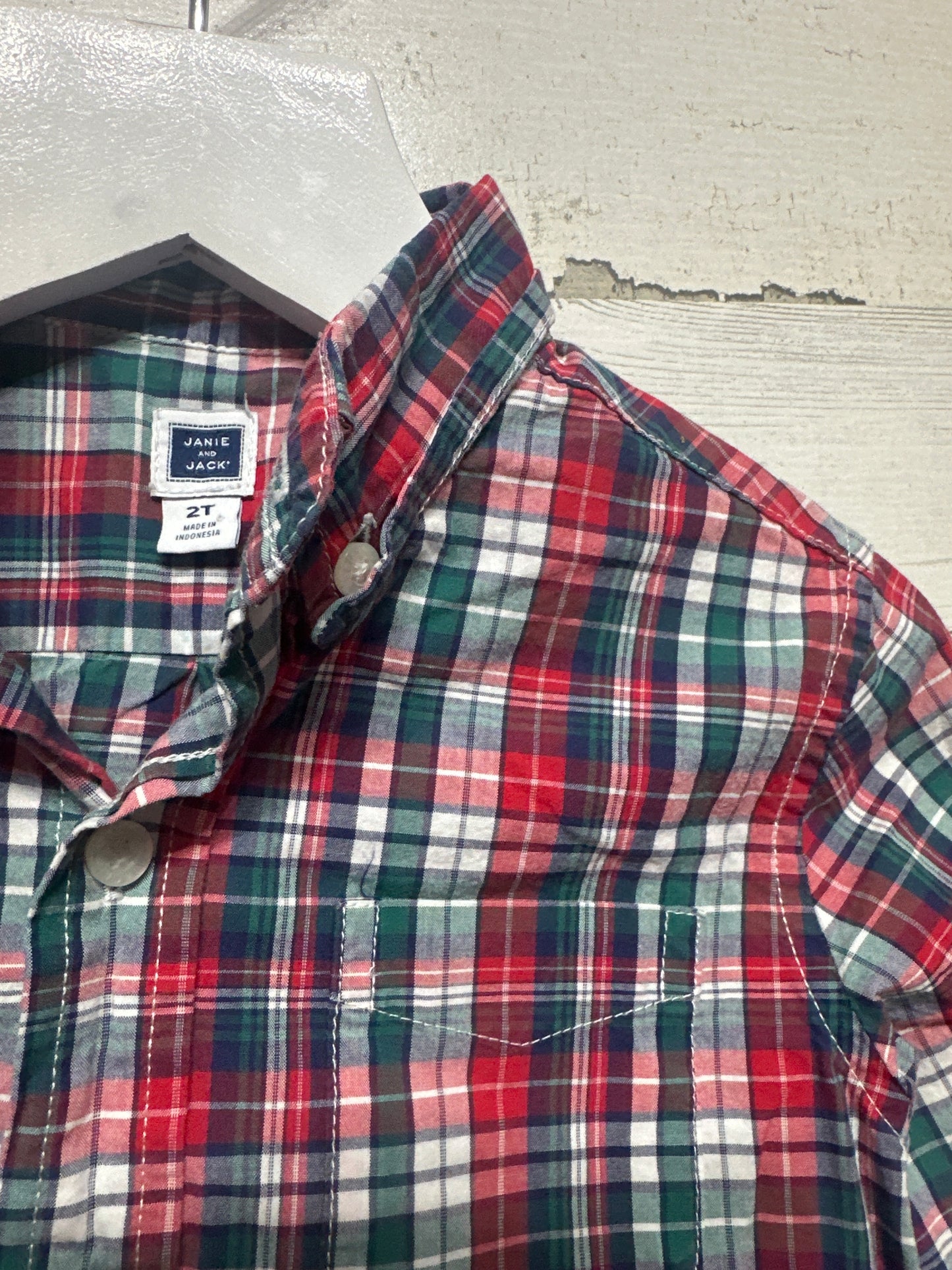 Size 2/2t Ralph Lauren / Janie and Jack Plaid Button Up Shirts - Very Good Used Condition