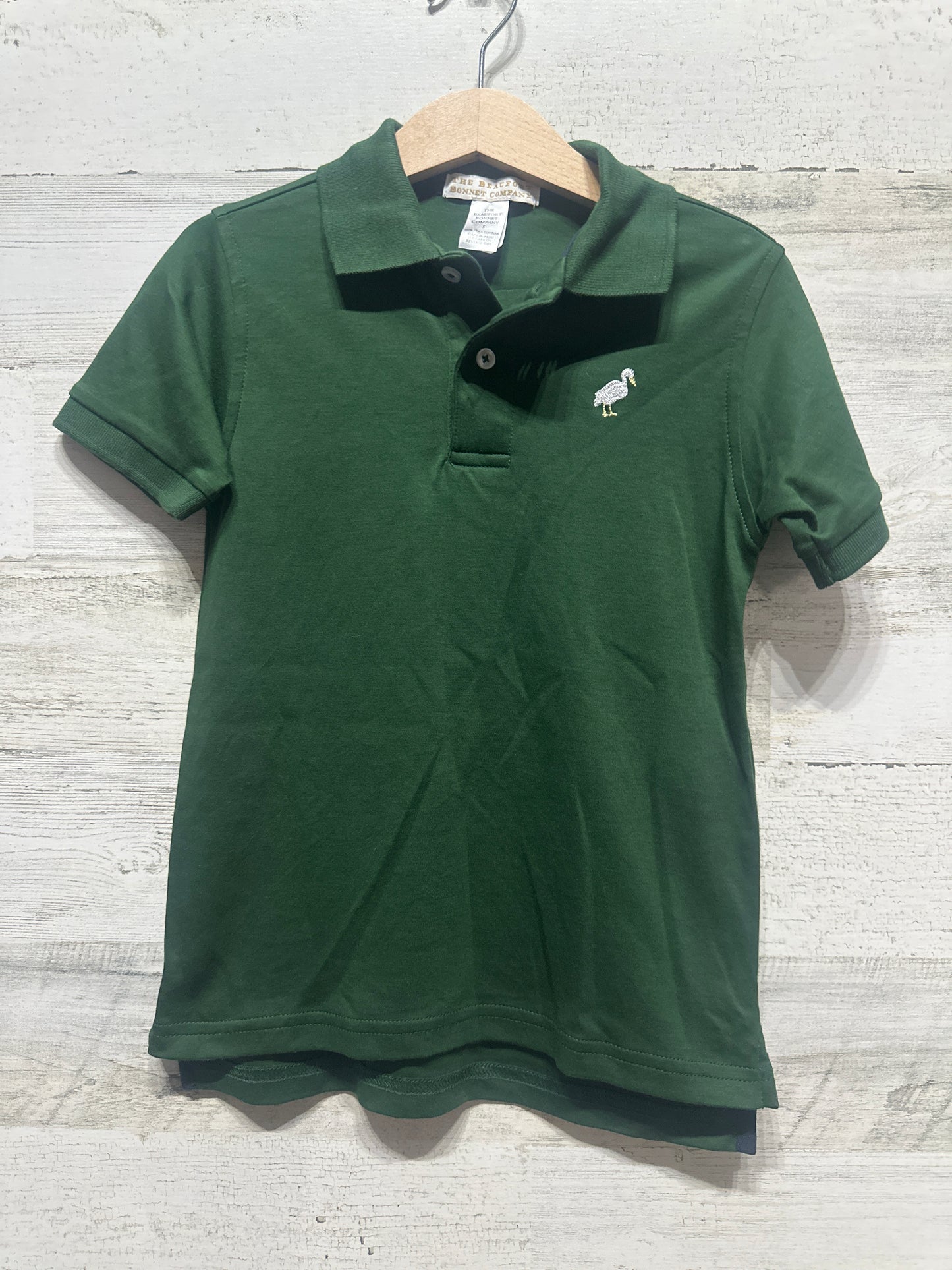 Boys Size 5 TBBC Pima Cotton Dark Green Polo Shirt - Very Good Used Condition