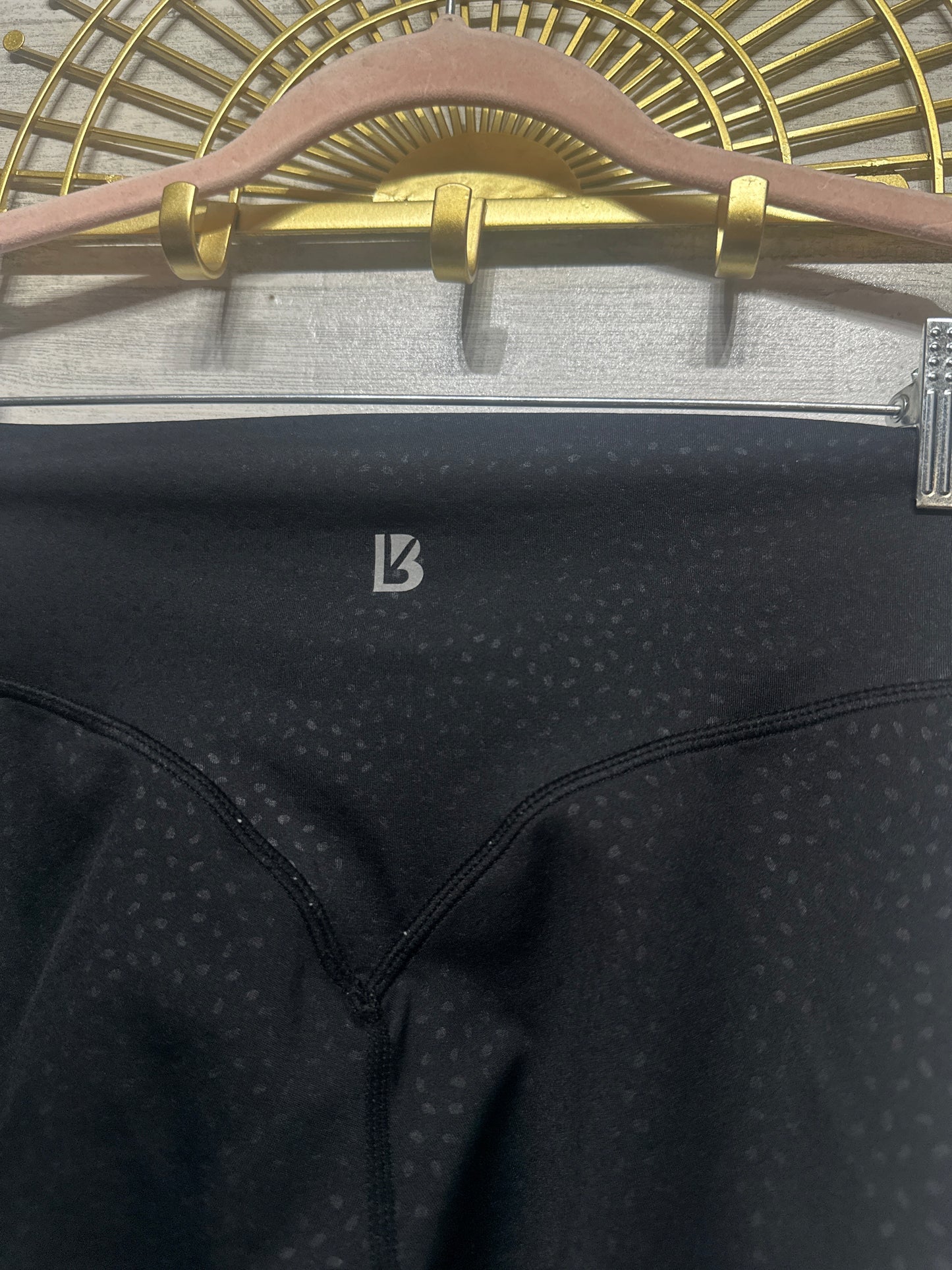 Women's Size Medium Buff Bunny Collection Black Dotted Leggings - Very Good Used Condition