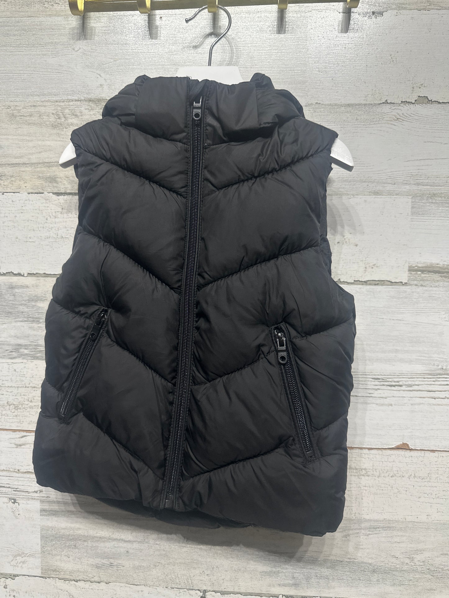Boys Size 5 Zara Black Hooded Puffer Vest - Very Good Used Condition