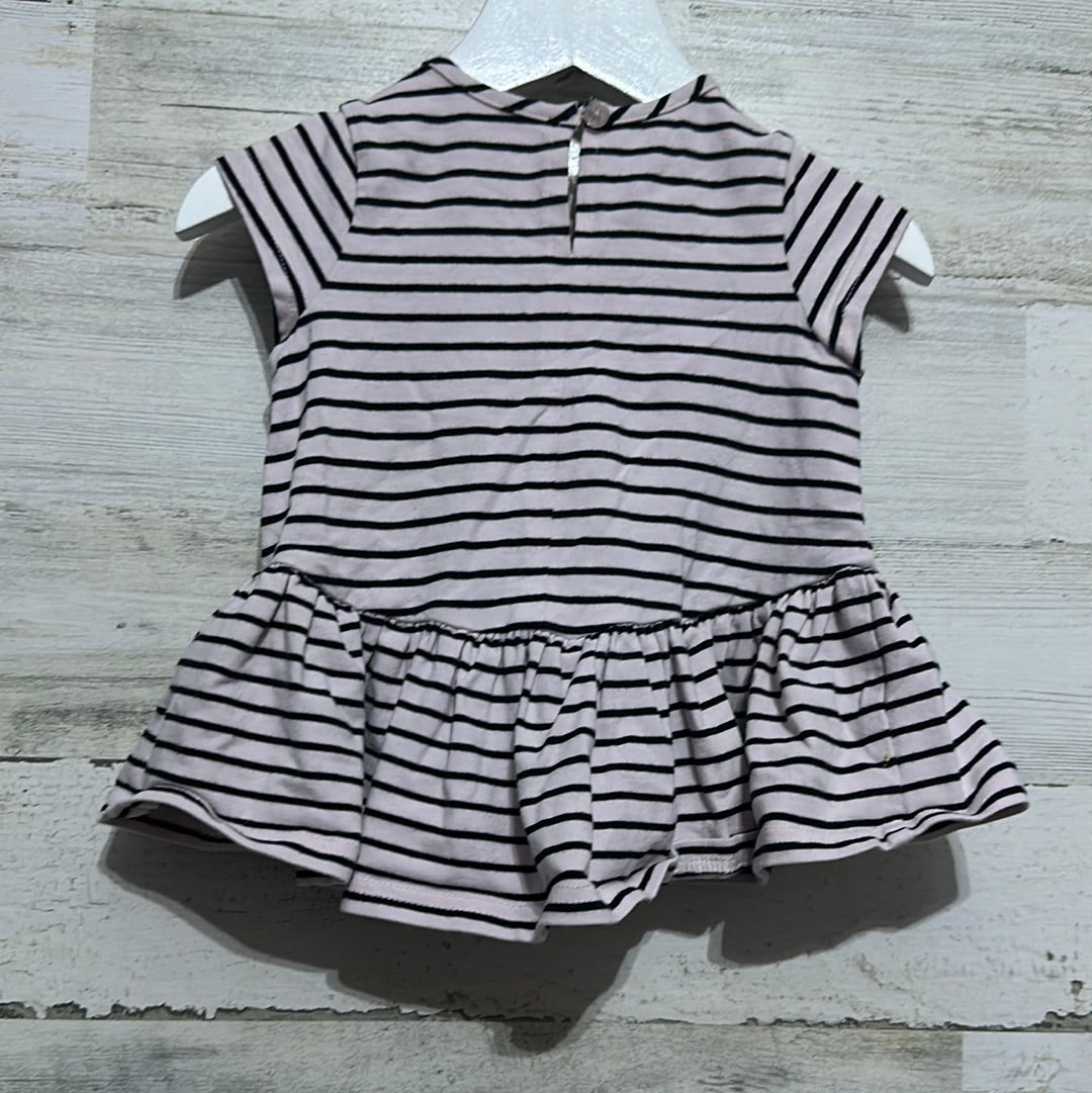 Girls Size 12m Marmellato striped tunic - good used condition