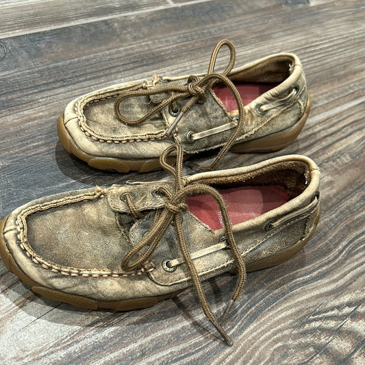 Boys Size 12.5 (Little Kid) Twisted X Youth Casual Driving Moc Shoes - Play Condition