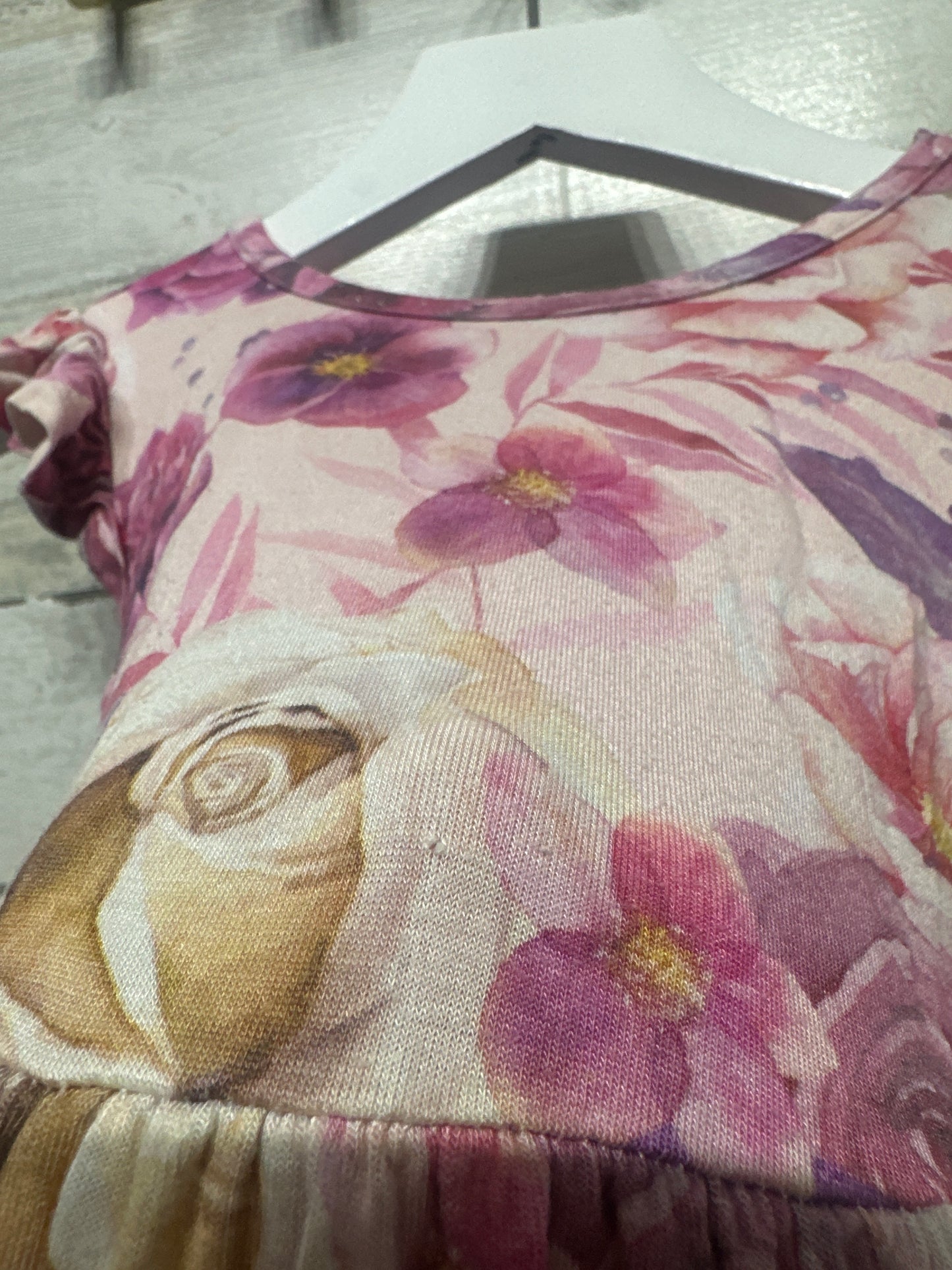 Girls Size 4t Posh Peanut Bamboo Floral Dress - Play Condition**