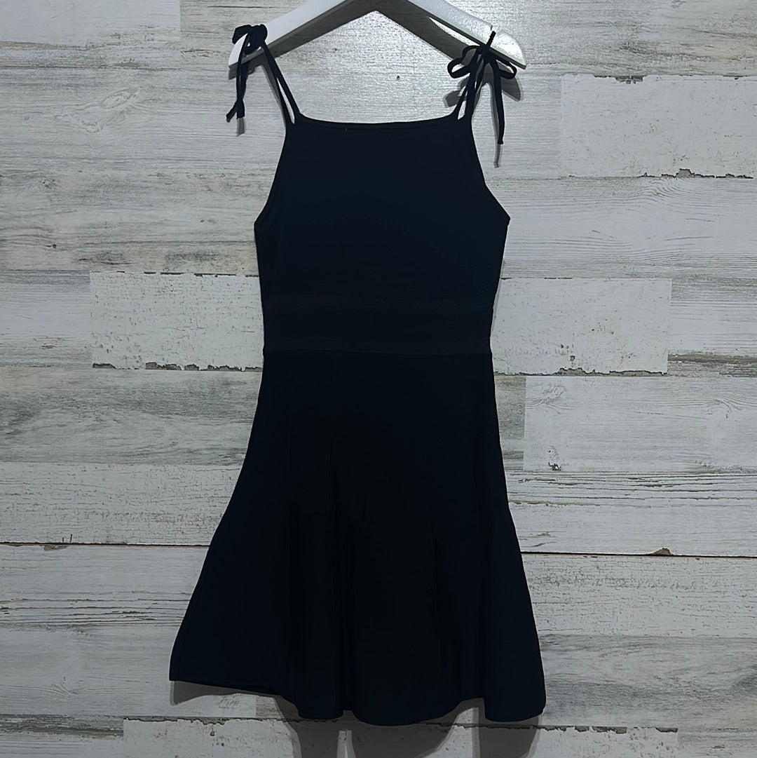 Girls Size 10 Nev and Lizzie black shoulder tie dress - good used condition