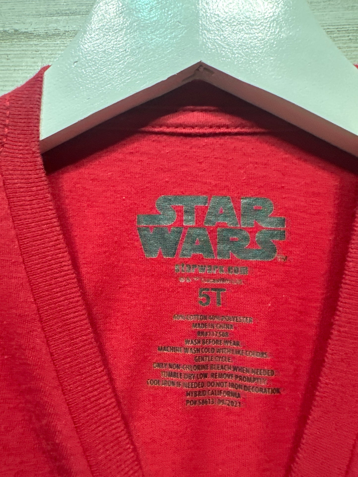 Boys Size 5t Star Wars Baby Yoda Grogu Tshirt - Good Used Condition