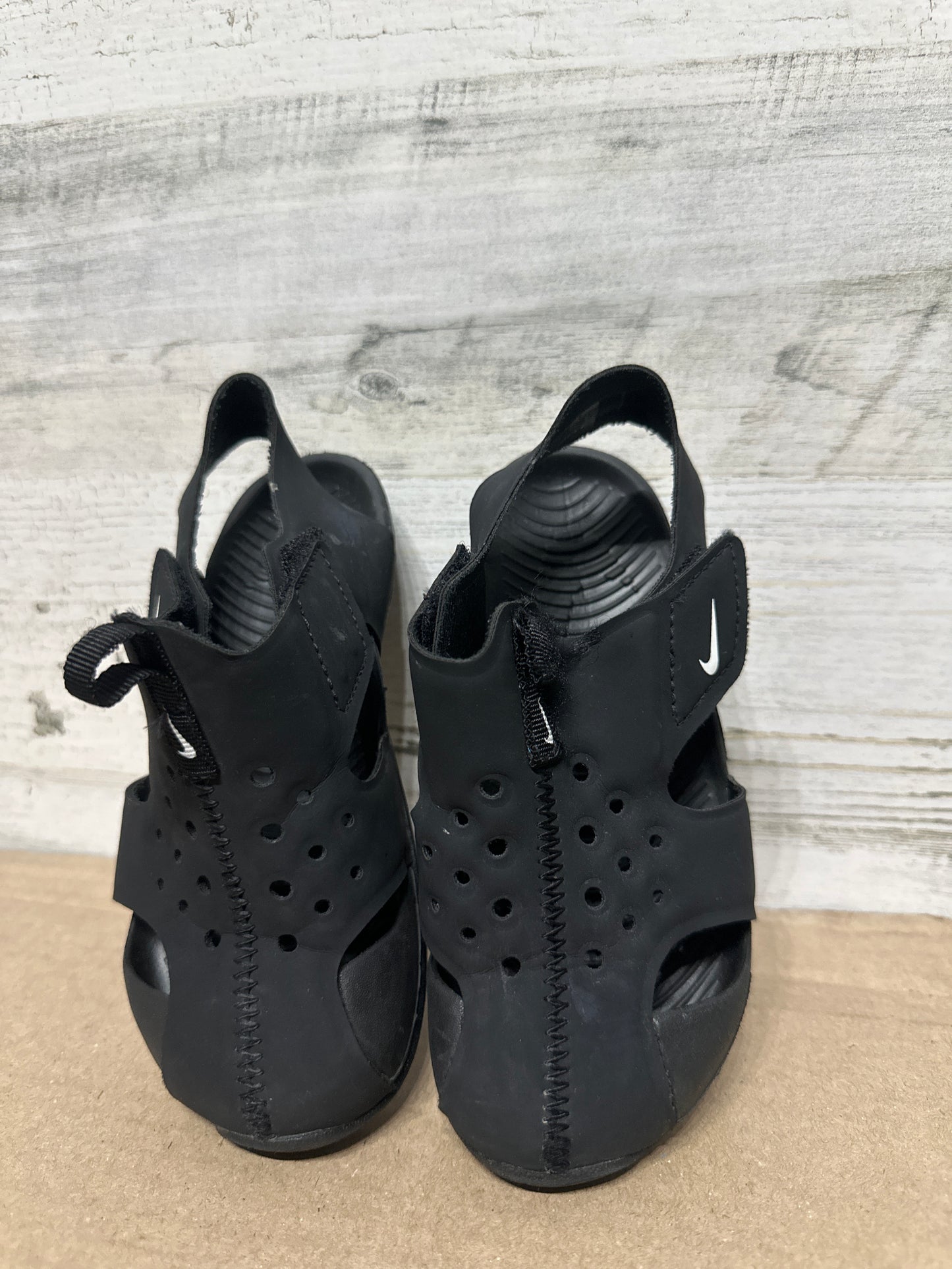 Size 9 (Toddler) Nike Black Sandals - Good Used Condition