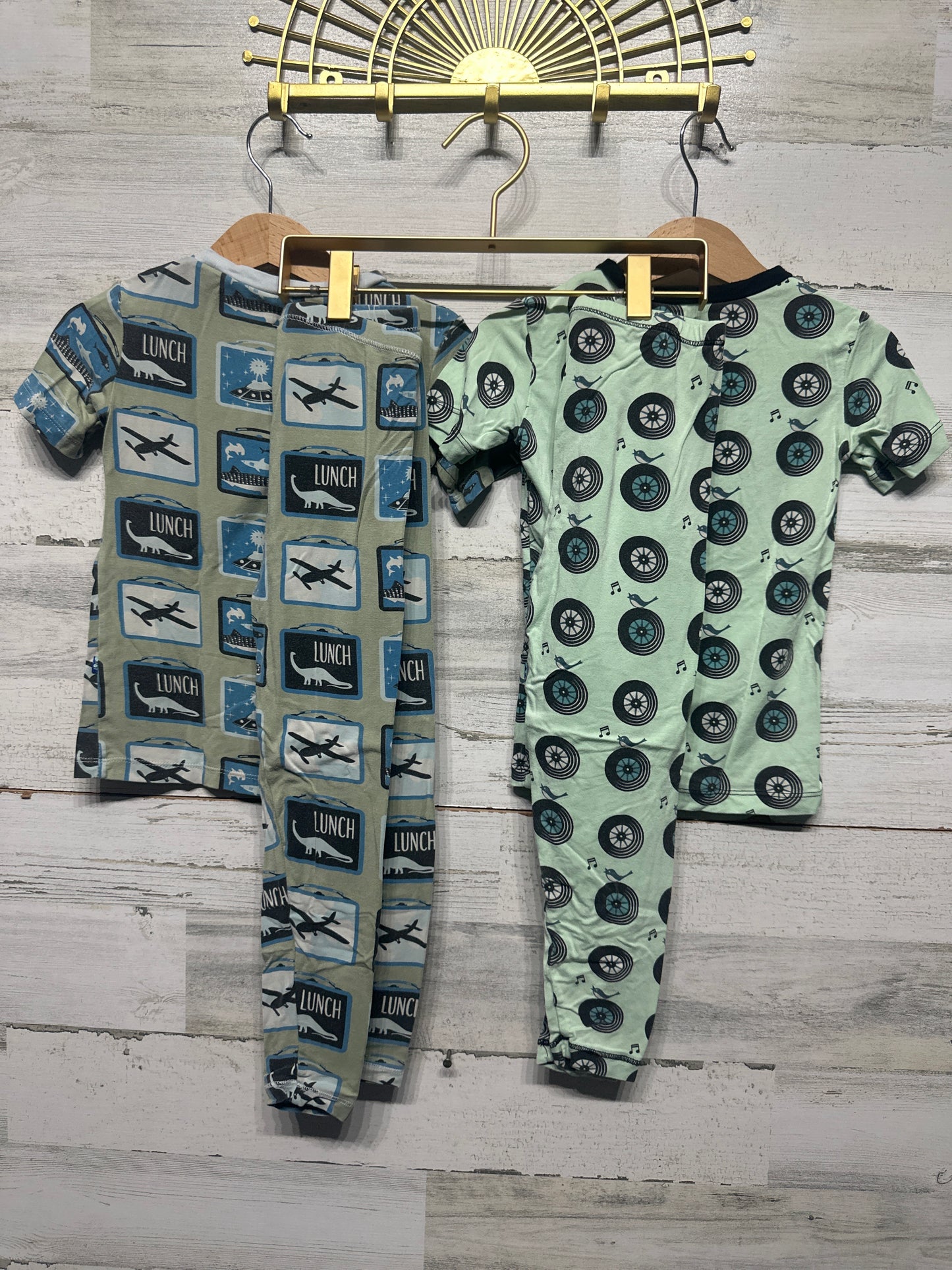 Boys Size 5 Kickee Pants Bamboo Pajama Lot (2 pair) - Play Condition*