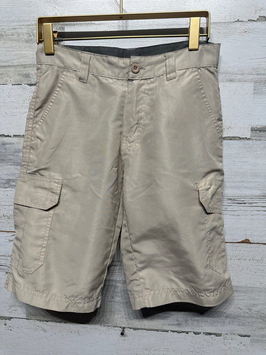 Boys Size 8 Blue Gear Drifit Khaki Cargo Shorts - Good Used Condition