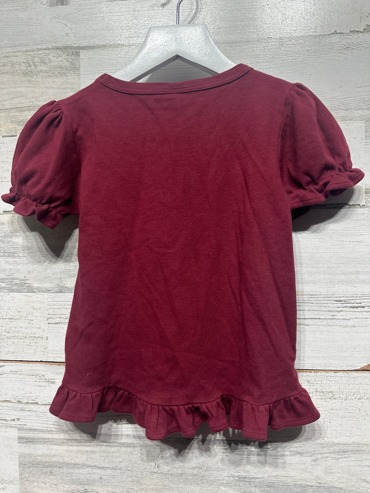 Girls Size 4 Monag Bama Girl Ruffled Shirt - Very Good Used Condition