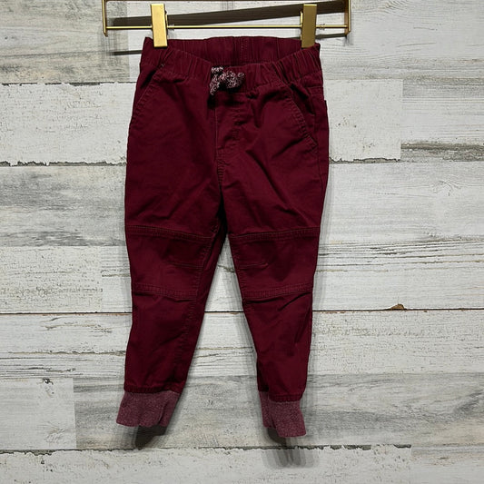 Boys Size 2t Cat and Jack Maroon Joggers - Good Used Condition