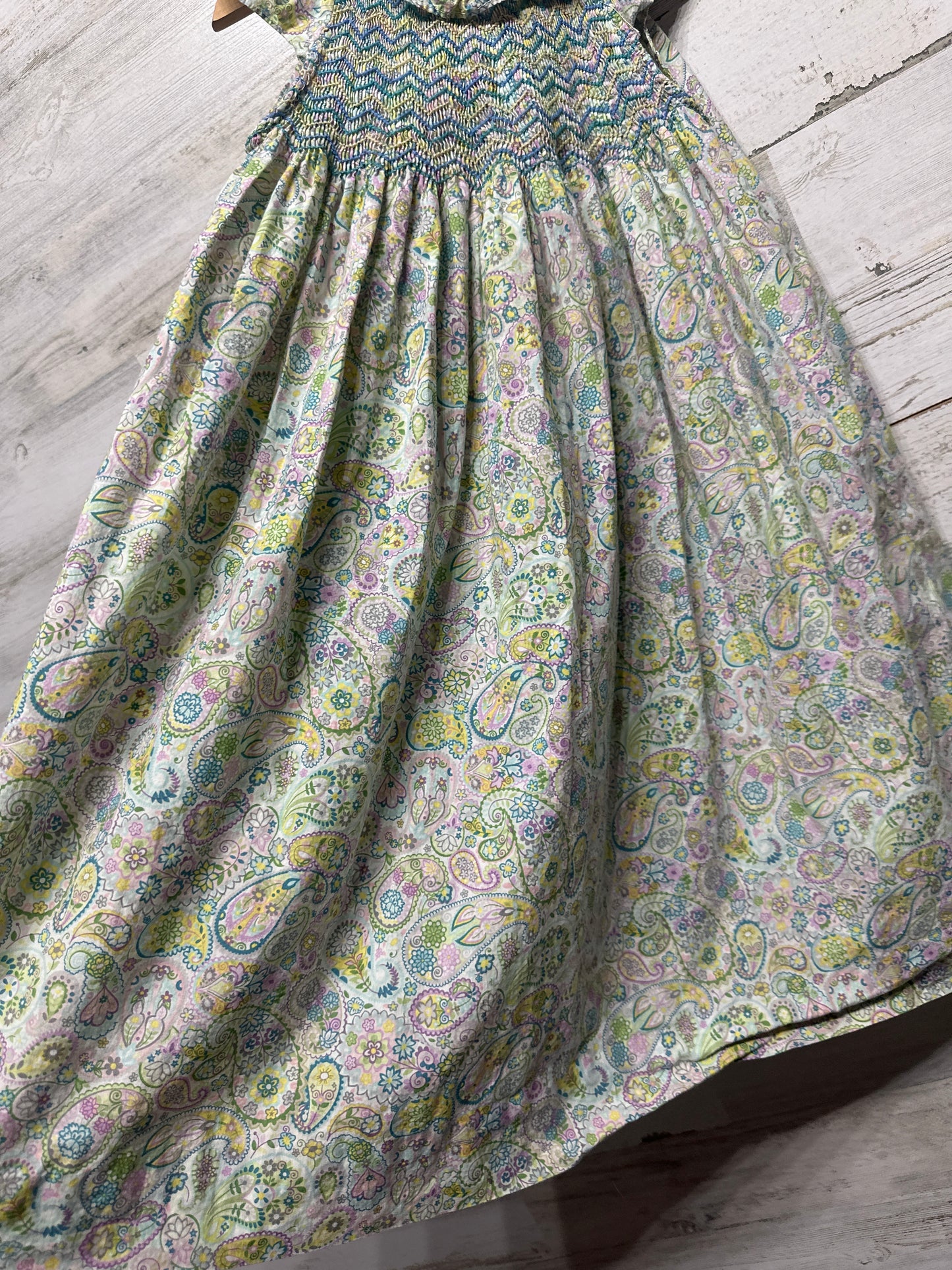 Girls Size 3t Royal Child Paisley Print Smocked Dress - Good Used Condition*