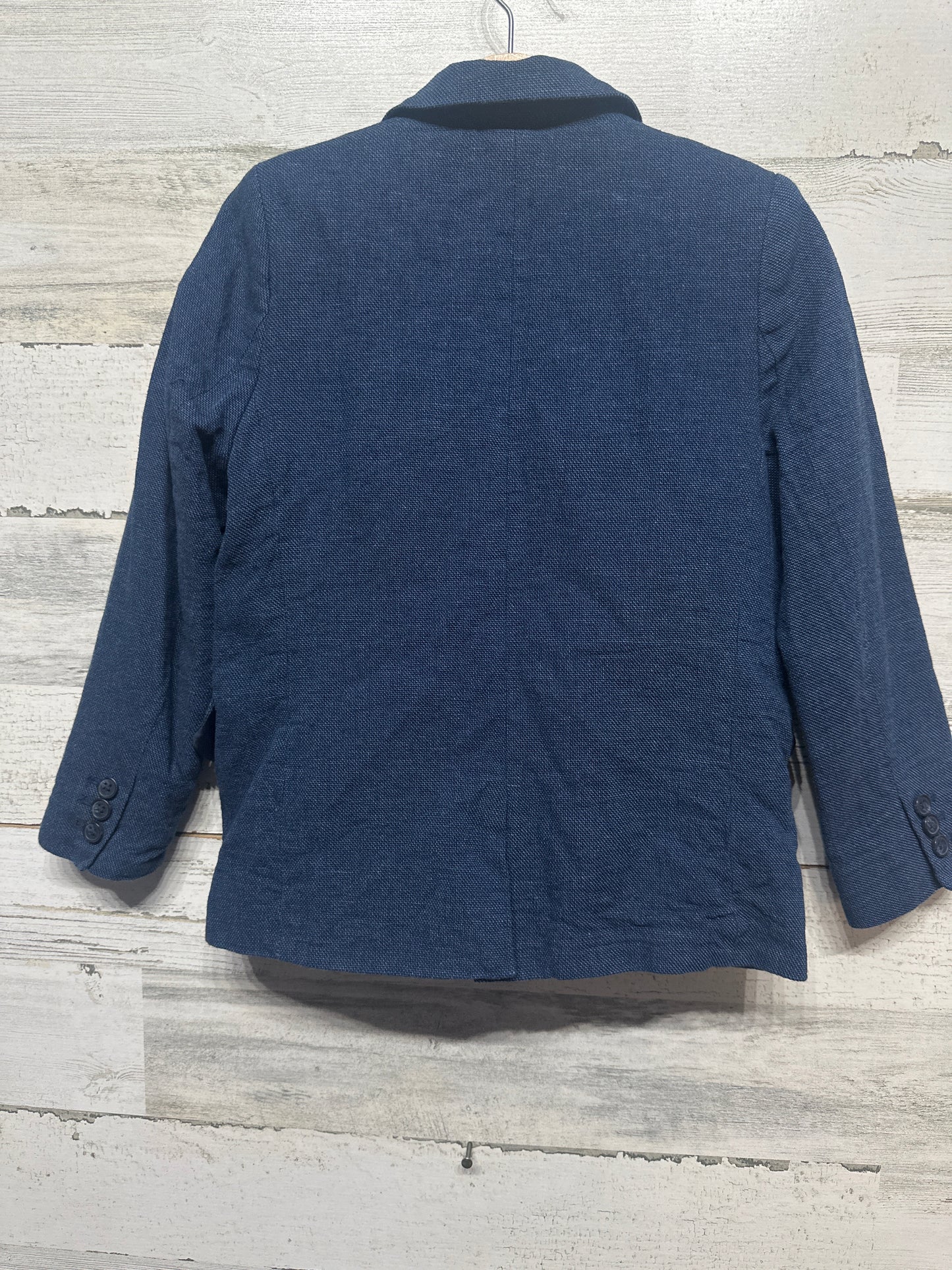 Size 6 H&M Navy Blue Linen Jacket - Very Good Used Condition