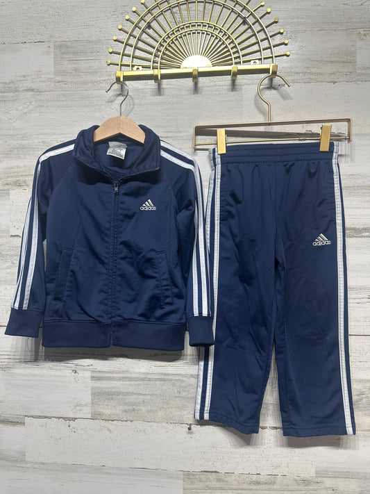 Size 4 Adidas Navy Blue Tracksuit - Good Used Condition