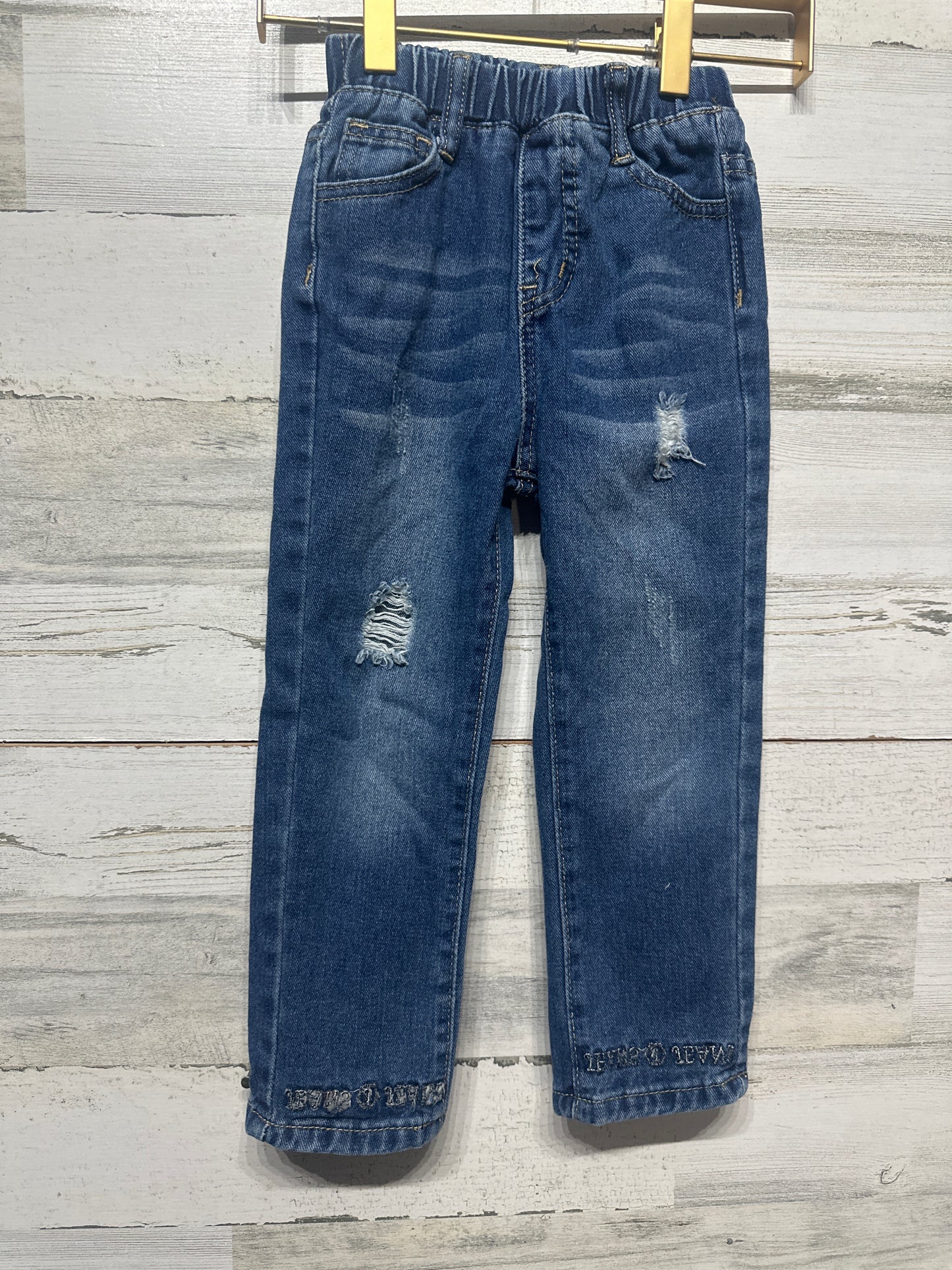 Size 4t Distressed Pull On Jeans - Very Good Used Condition