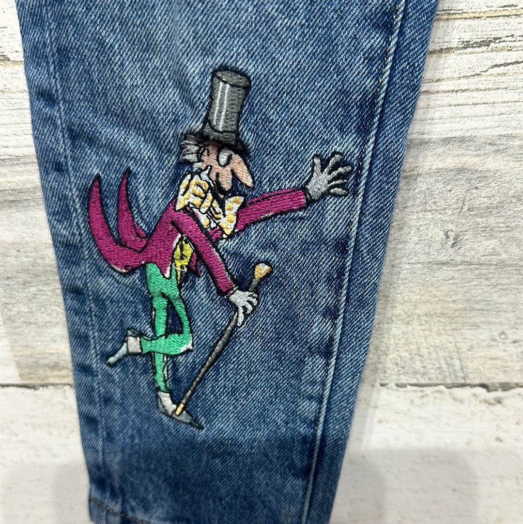 Size 4-5 Years M&S Roald Dahl Charlie and The Chocolate Factory Jeans - Gender Neutral - Good Used Condition