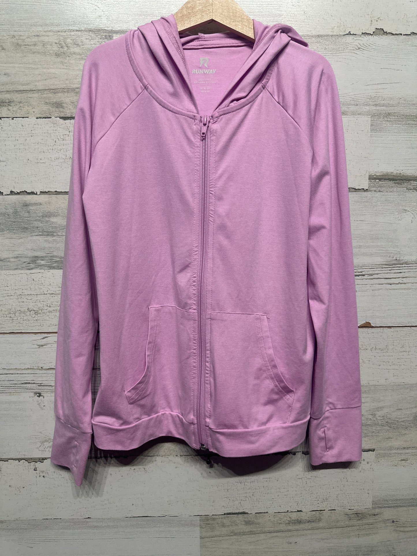 Size 8-10 (Medium) Runway Pink Activewear Jacket - Very Good Used Condition