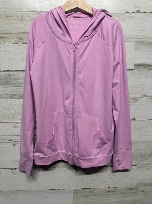 Size 8-10 (Medium) Runway Pink Activewear Jacket - Very Good Used Condition