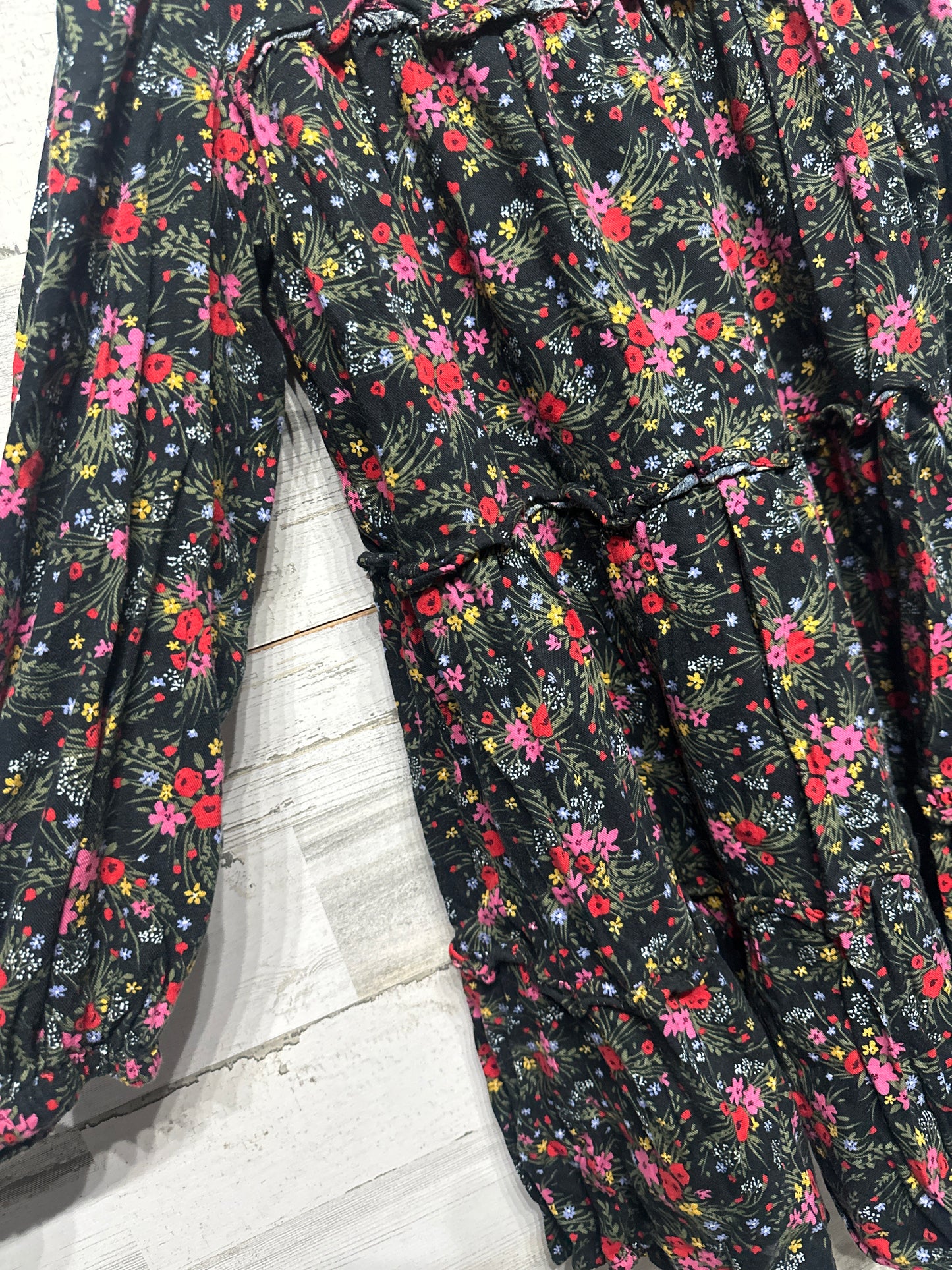 Size 10-12 Large Cat and Jack Long Sleeve Floral Dress - Very Good Used Condition