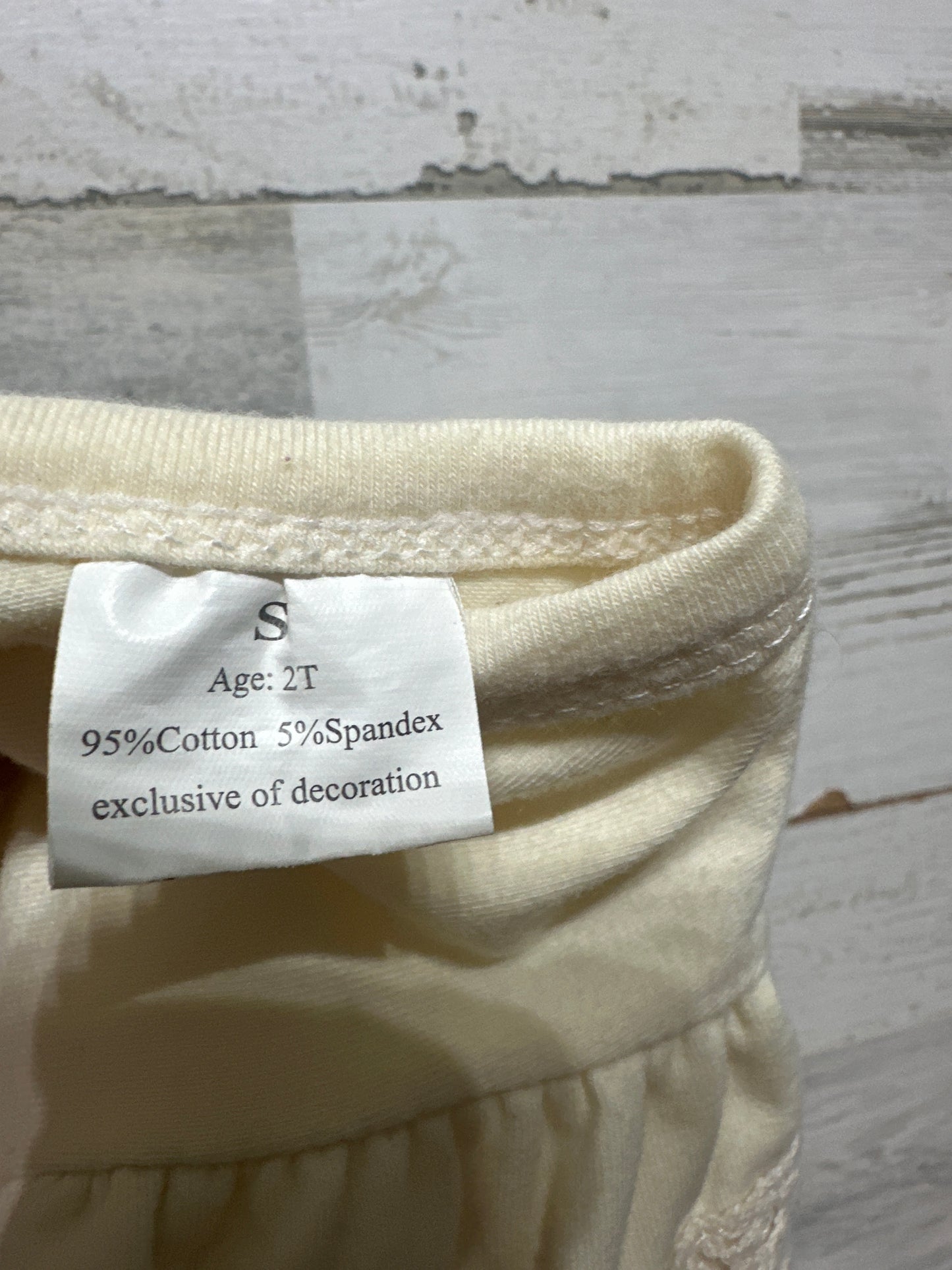 Size 2t Cream Lace Sleeve Dress - Very Good Used Condition