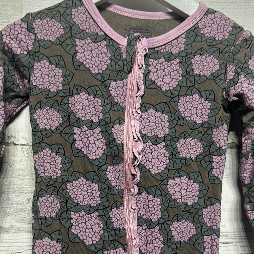 Girls New Size 18/24m Kickee Pants Bamboo African Violets Muffin Ruffle Coverall - New With Tags