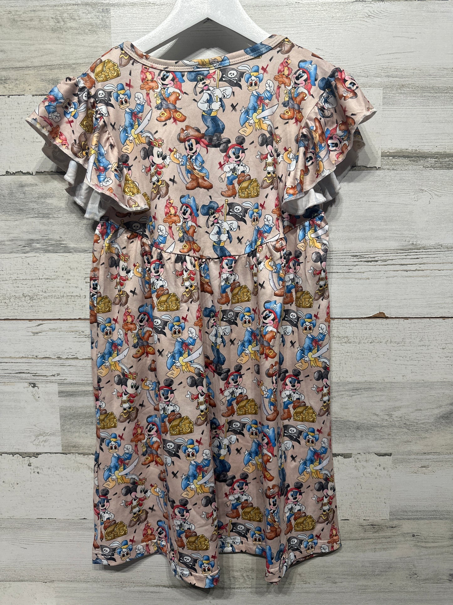 Girls Size 7-8 Pirate Mickey and Friends Dress - New Without Tags