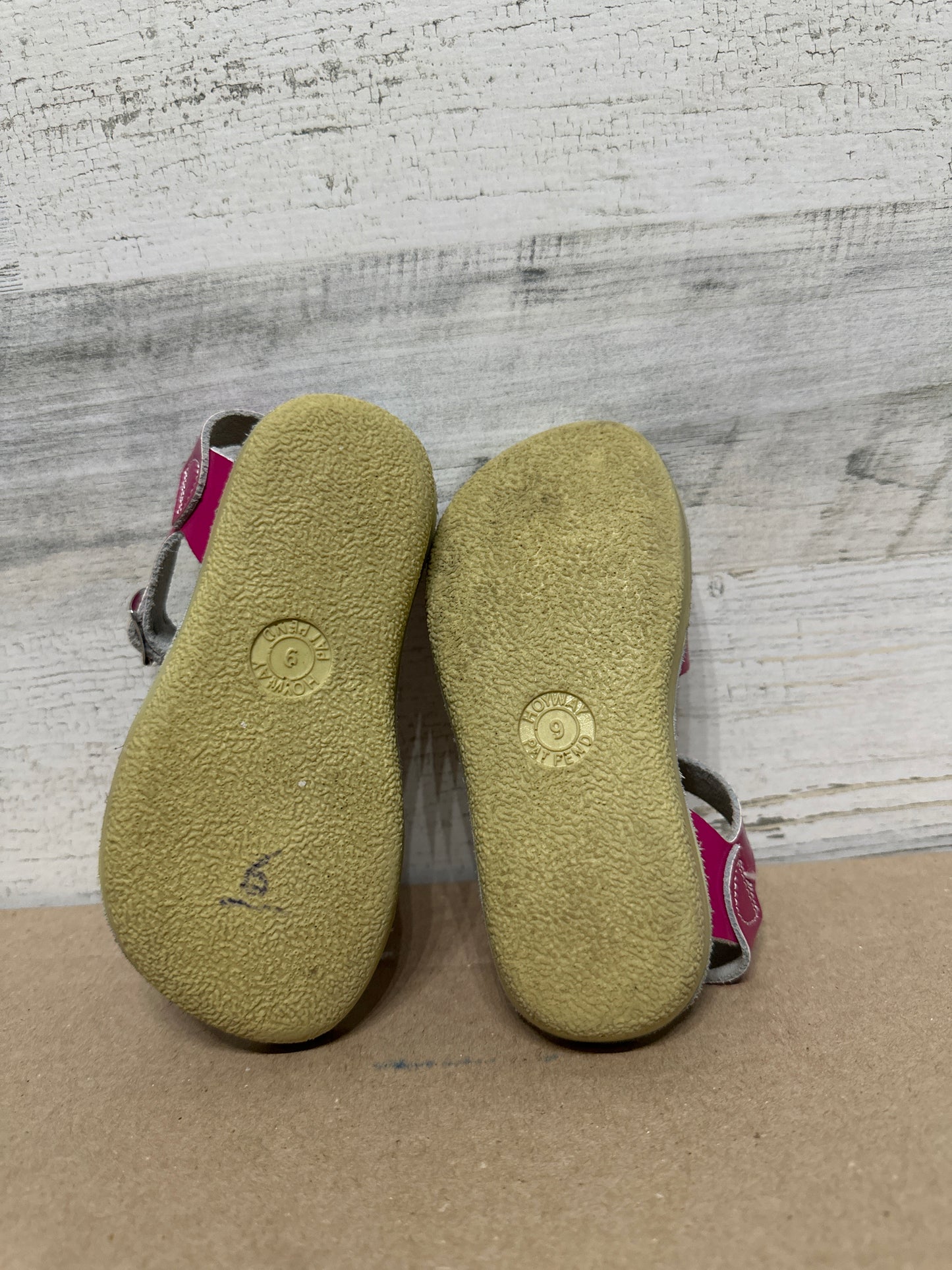 Girls Size 9 Toddler Sun San Surfers Sandals - Good Used Condition