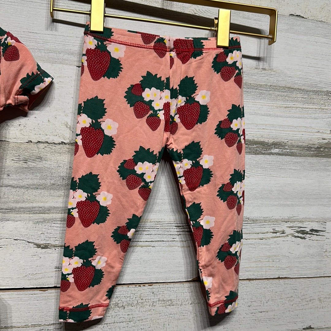 Girls Size 18/24m Kickee Pants Bamboo Blush Strawberry Farm Pajama Set - New With Tags