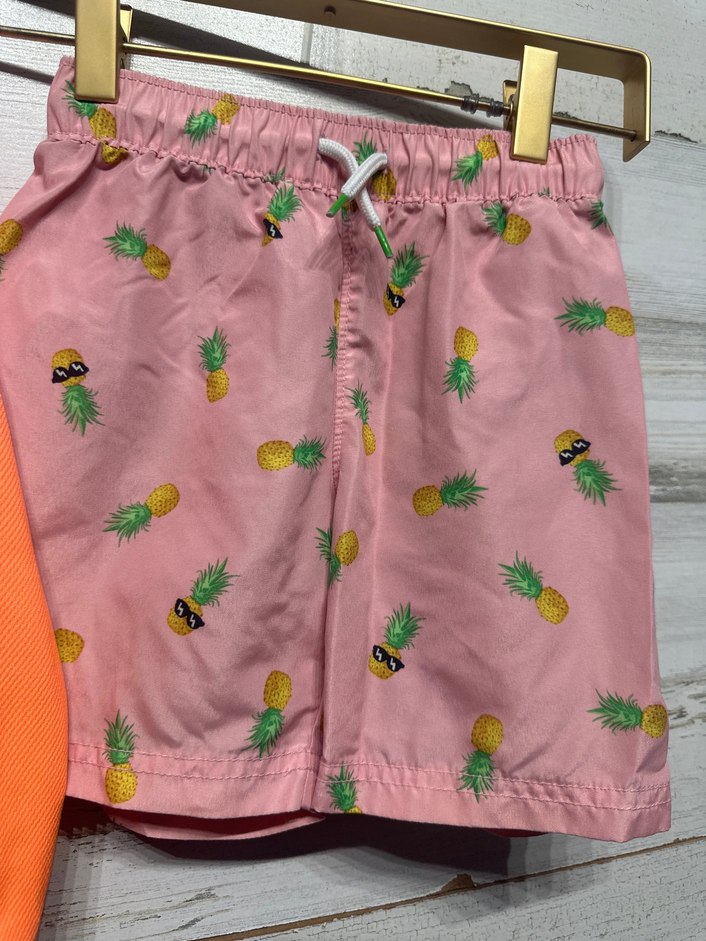 Size 4t Old Navy Swim Trunks and Gap Hooded Rash Guard - Good Used Condition