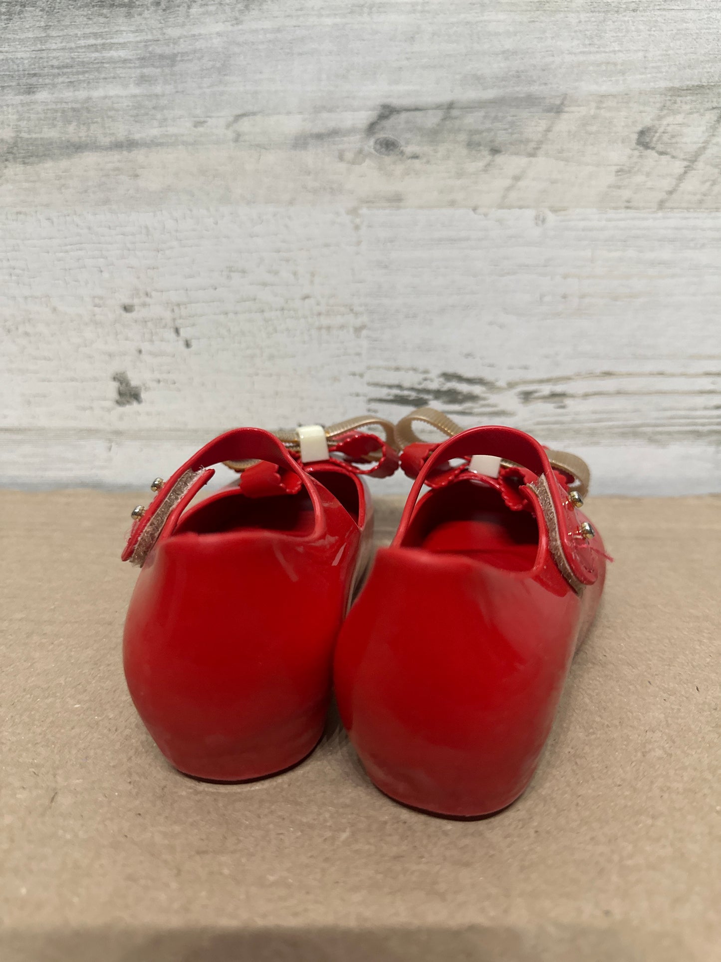Size 10 Toddler Mini Melissa Red Bow Shoes - Good Used Condition*