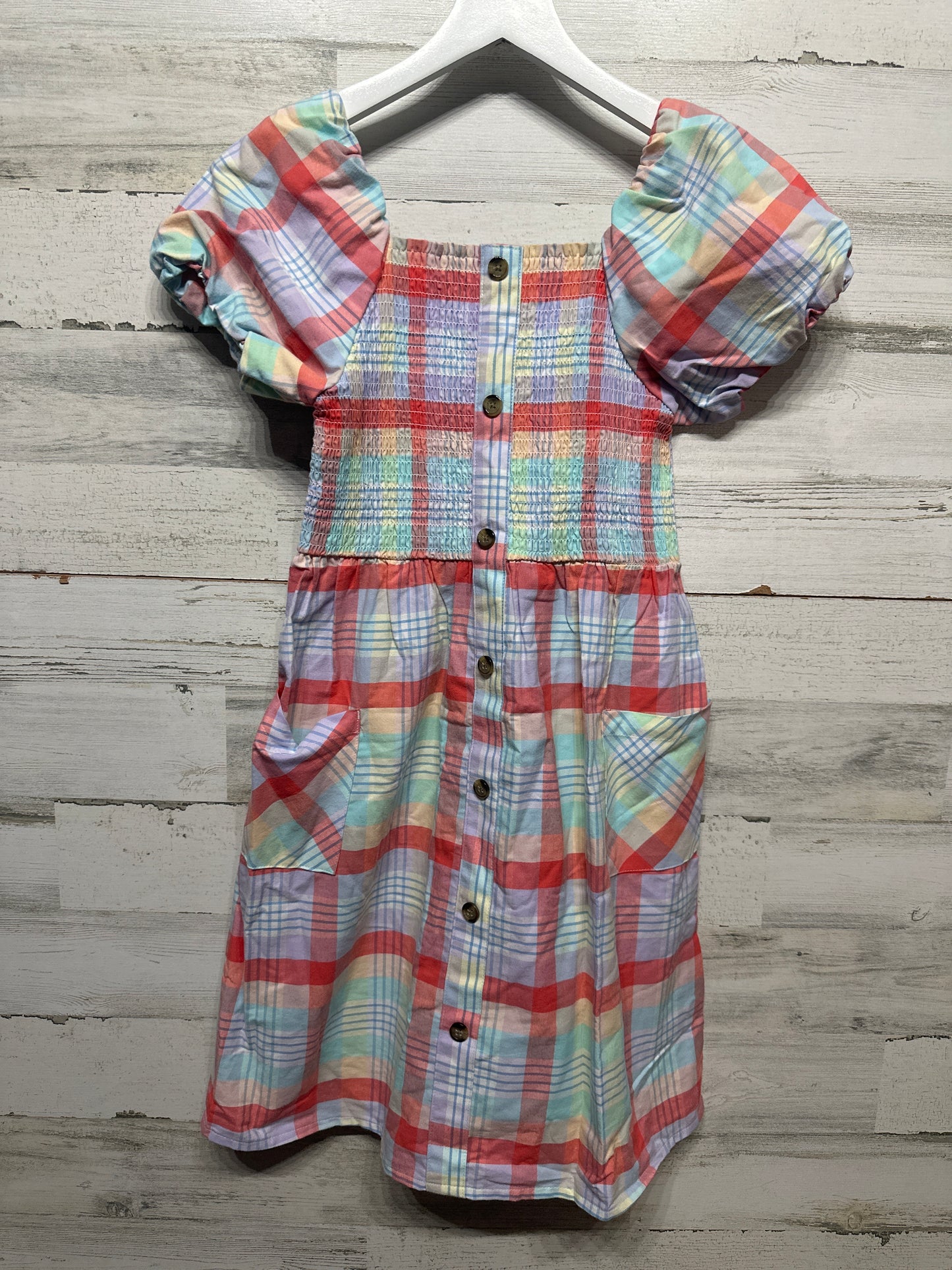 Size 10-12 Large Wonder Nation Plaid Dress - Very Good Used Condition