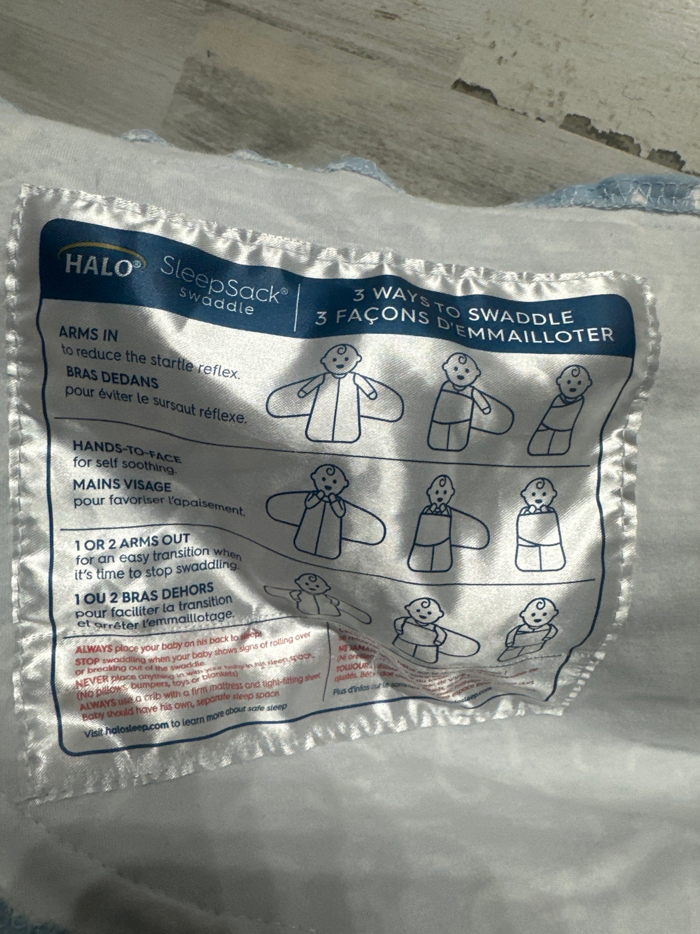 Size 3-6m Small Halo Disney Baby SleepSack Swaddle - Very Good Used Condition