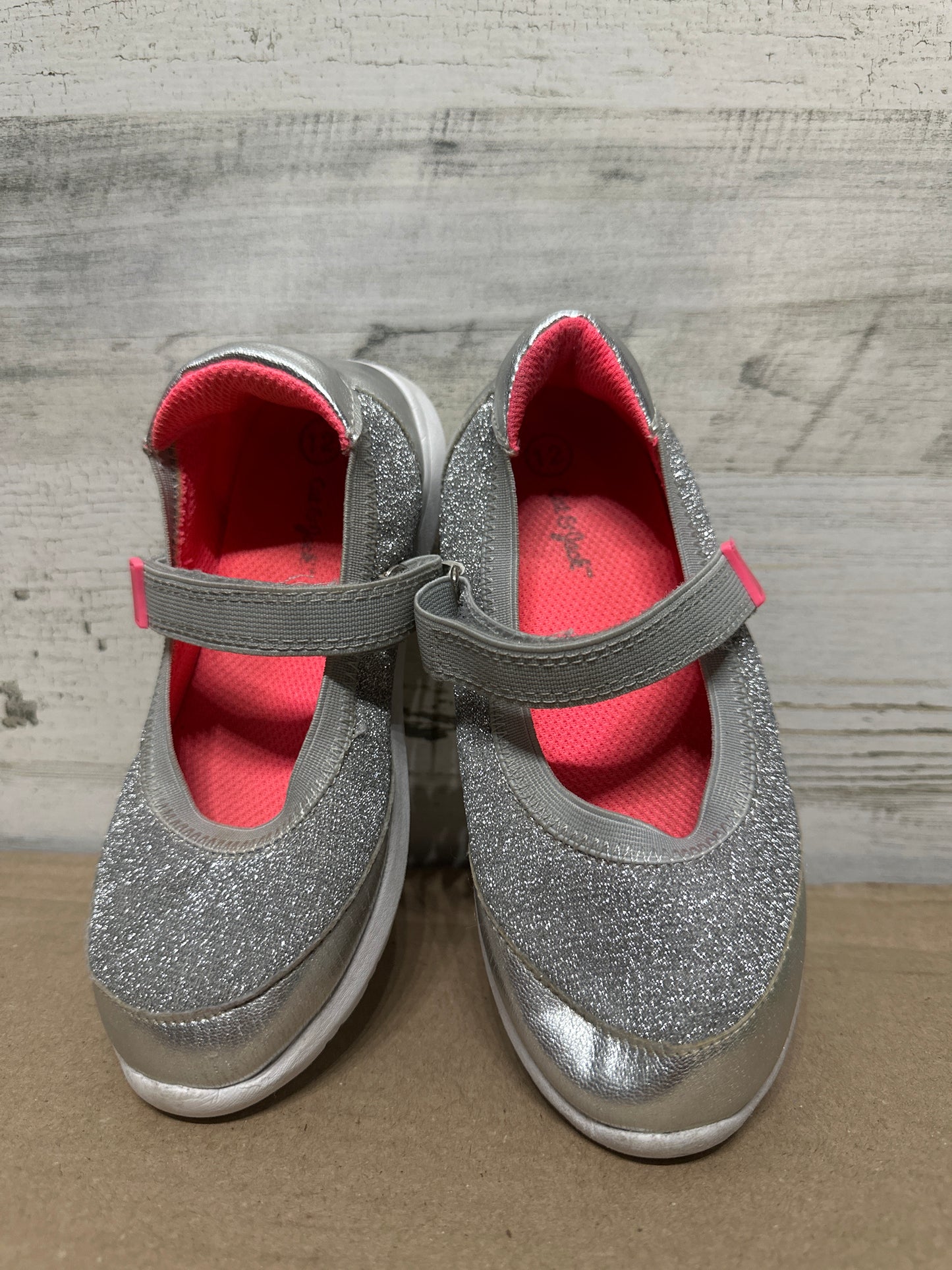 Size 12 (Kids) Cat and Jack Silver Sparkle Shoes - Good Used Condition*