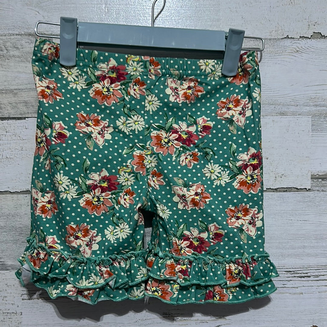 Girls Size 10 Sew Sassy floral ruffle shorts- very good used condition