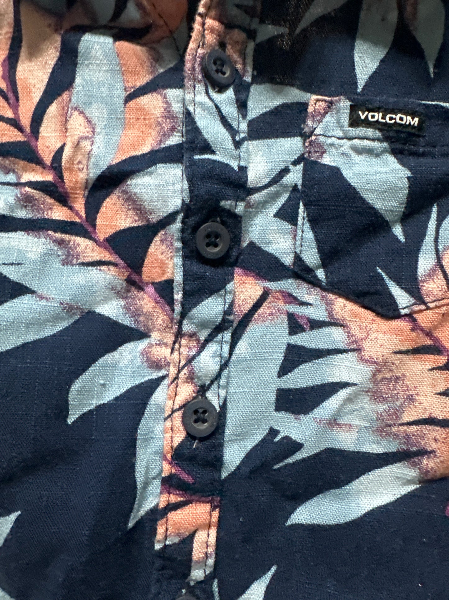 Boys Size 12m Volcom Hawaiian Button Up Shirt - Very Good Used Condition