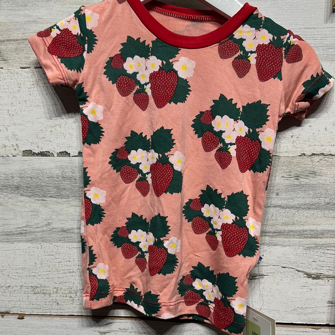 Girls Size 18/24m Kickee Pants Bamboo Blush Strawberry Farm Pajama Set - New With Tags