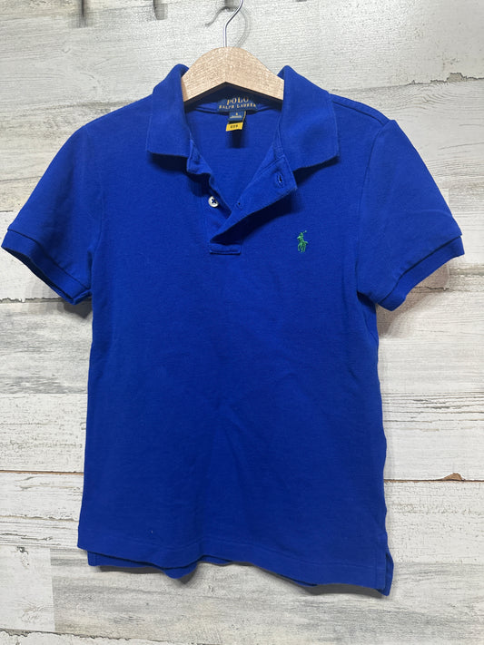 Size 6 Polo Ralph Lauren Blue Polo Shirt - Very Good Used Condition