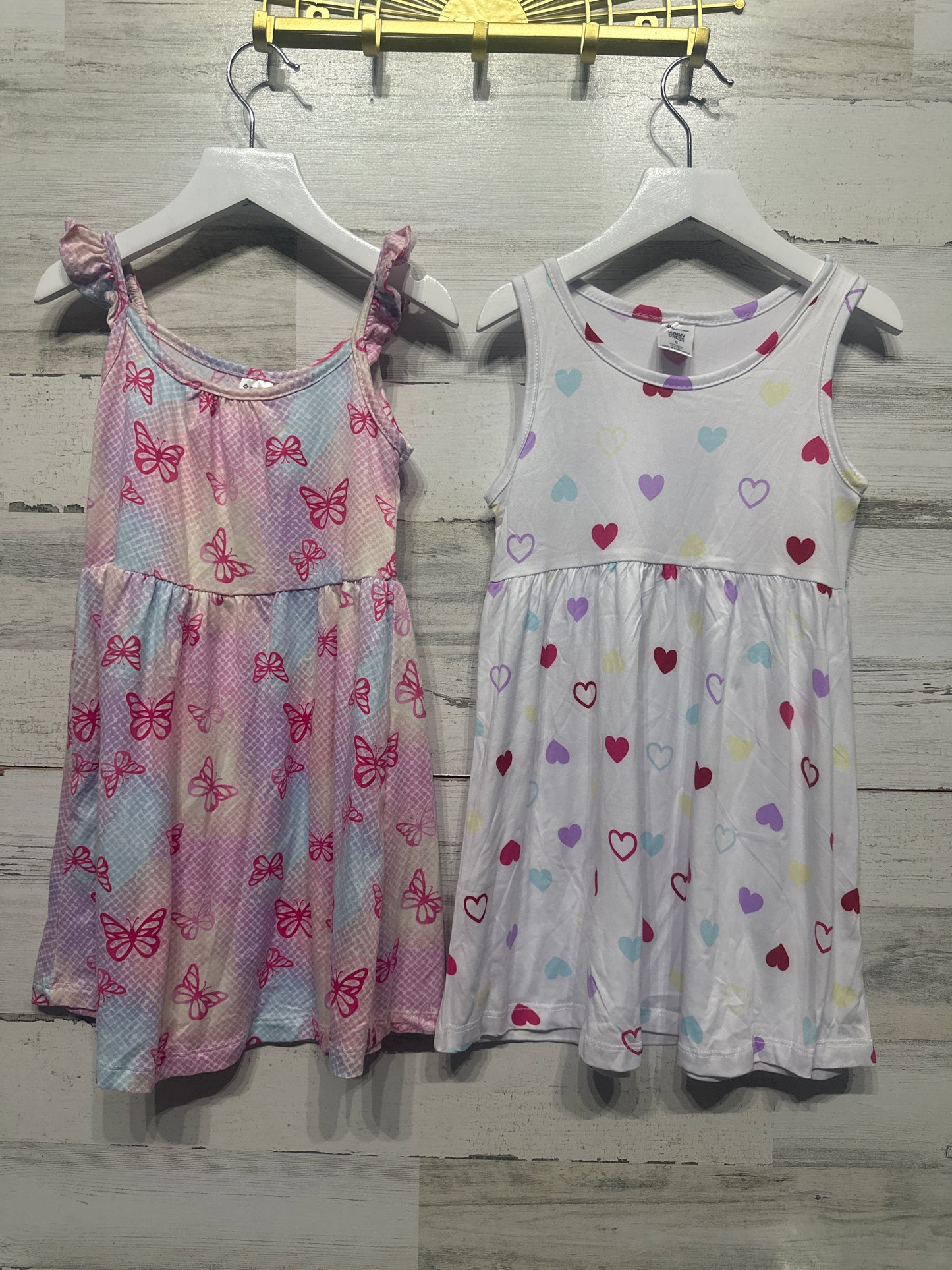 Girls Preowned Size 5 Member’s Mark Dress Lot (2 pieces) - Play Condition**