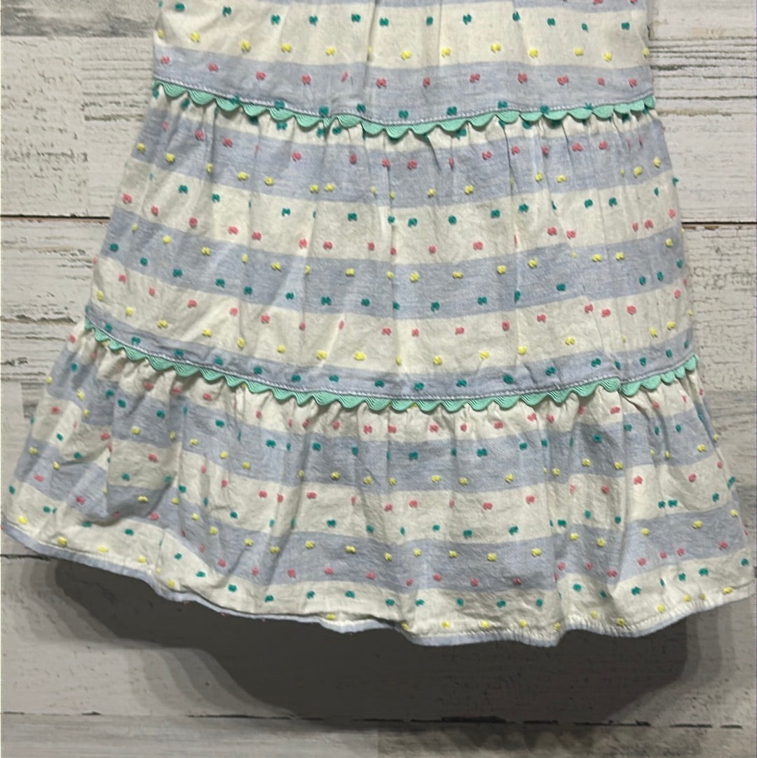 Girls Size 4 Matilda Jane Striped Dot Dress - Very Good Used Condition