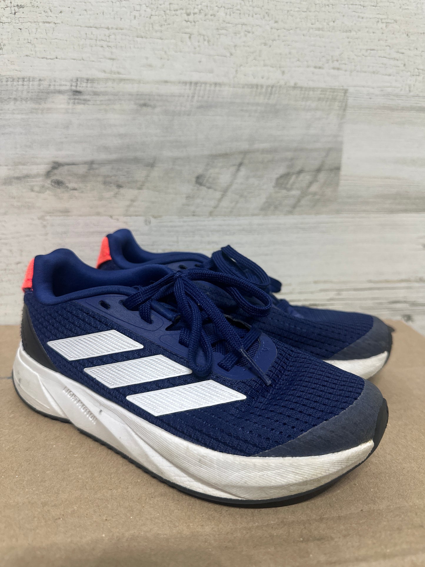 Size Youth 1.5 Kids Navy Adidas Light Motion Shoes - Good Used Condition