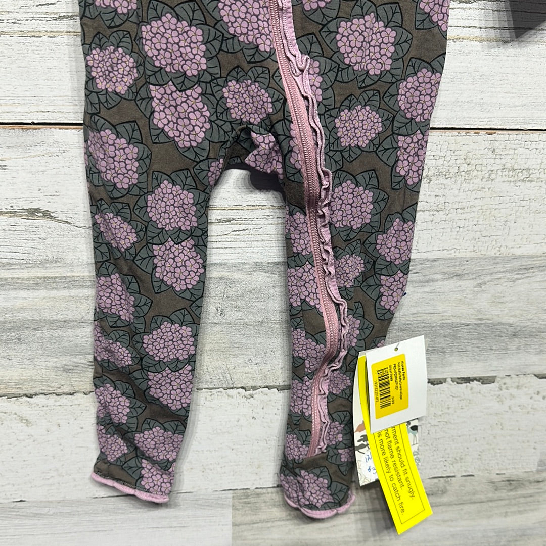 Girls New Size 18/24m Kickee Pants Bamboo African Violets Muffin Ruffle Coverall - New With Tags