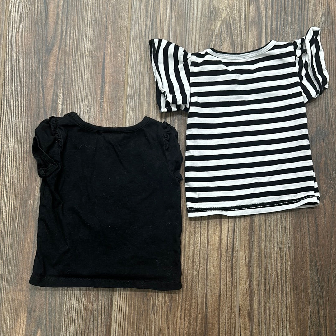 Girls Size 12m Halloween Shirt Lot (2 pieces) - Good Used Condition