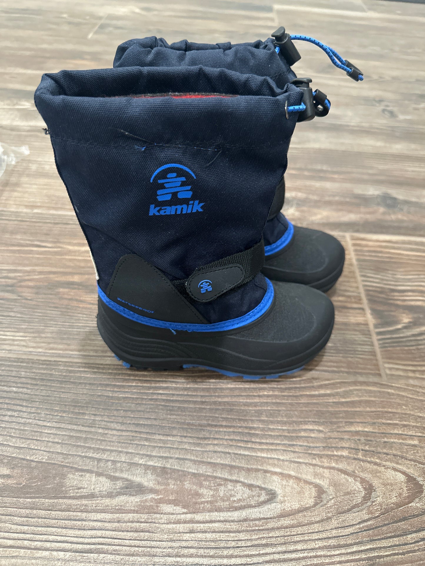 Boys Size 12 Kamik Waterbug Waterproof Snow Boots - Very Good Used Condition