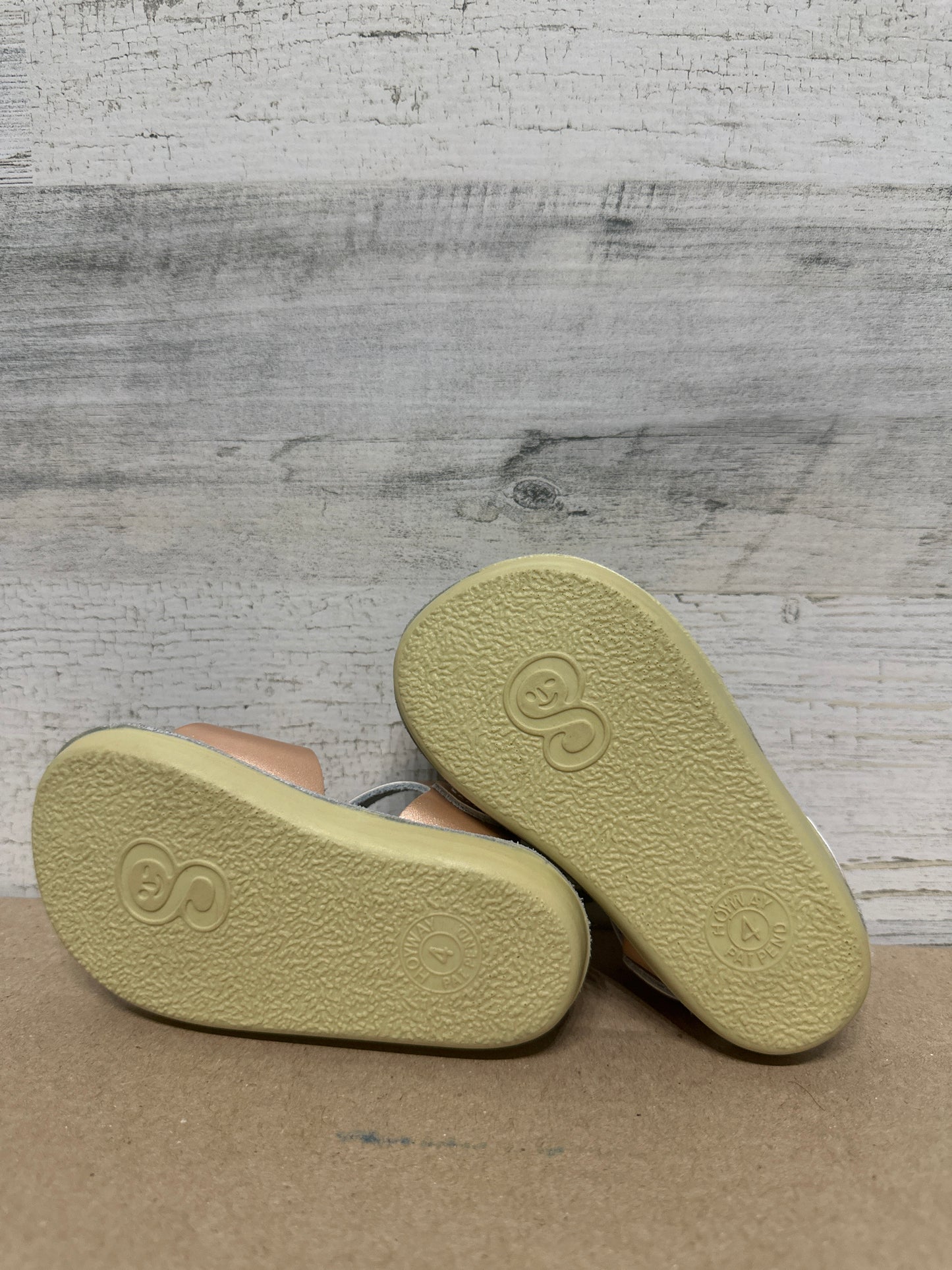 Girls Size 4 Toddler Sun San Rose Gold Surfer Sandals - New Without Box