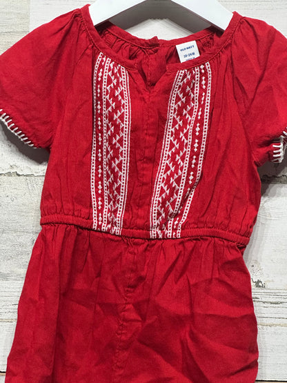 Girls Size 18-24m Old Navy Red Romper - Very Good Used Condition