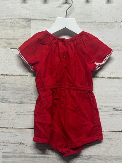 Girls Size 18-24m Old Navy Red Romper - Very Good Used Condition