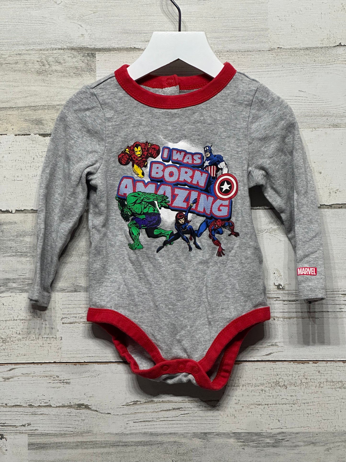 Boys Size 18-24m Disney Baby - Marvel I was Born Amazing - Very Good Used Condition